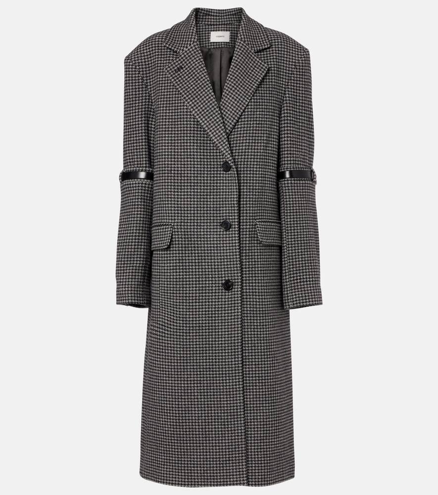 coperni houndstooth wool and cashmere coat