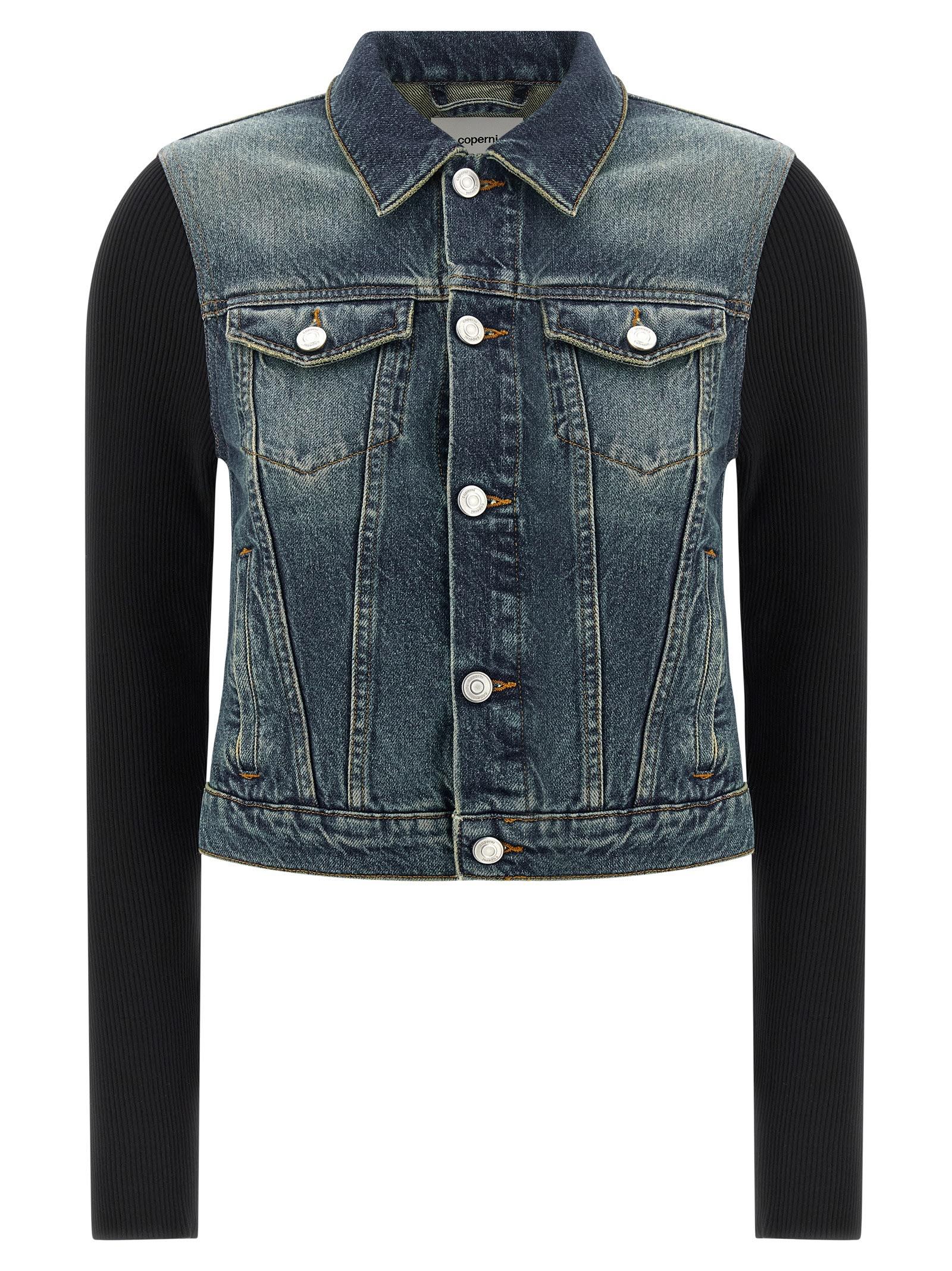 coperni hybrid rib denim jacket