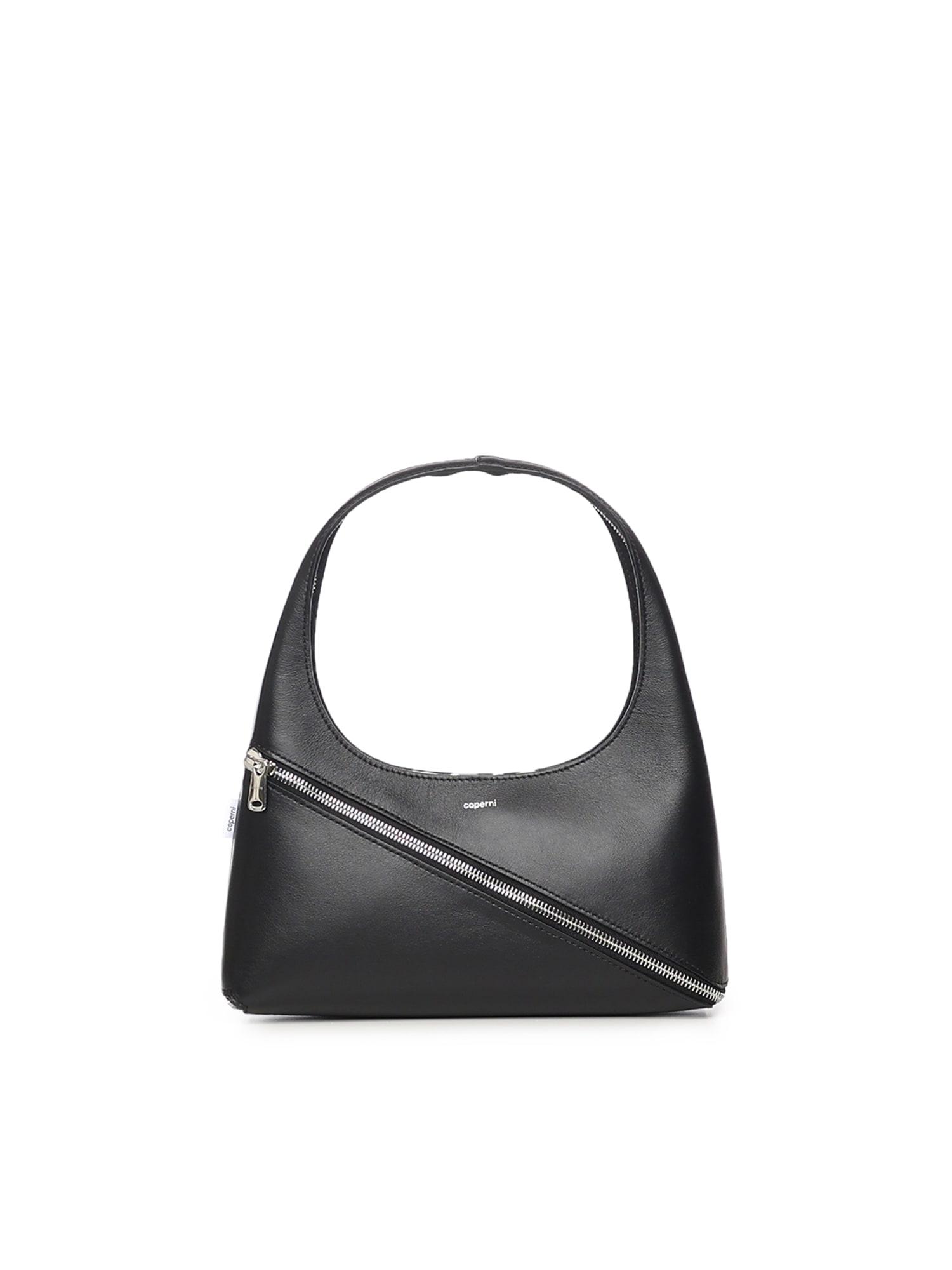 coperni leather zip baguette bag