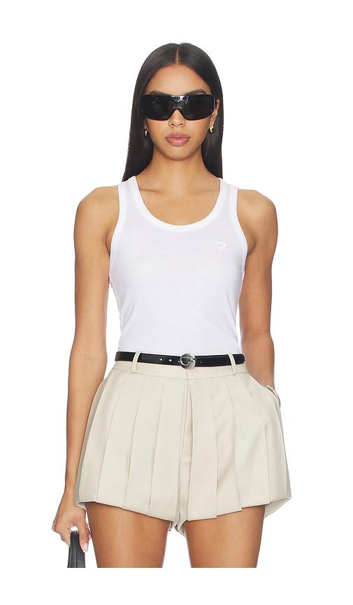 coperni lightweight logo tank top in white.