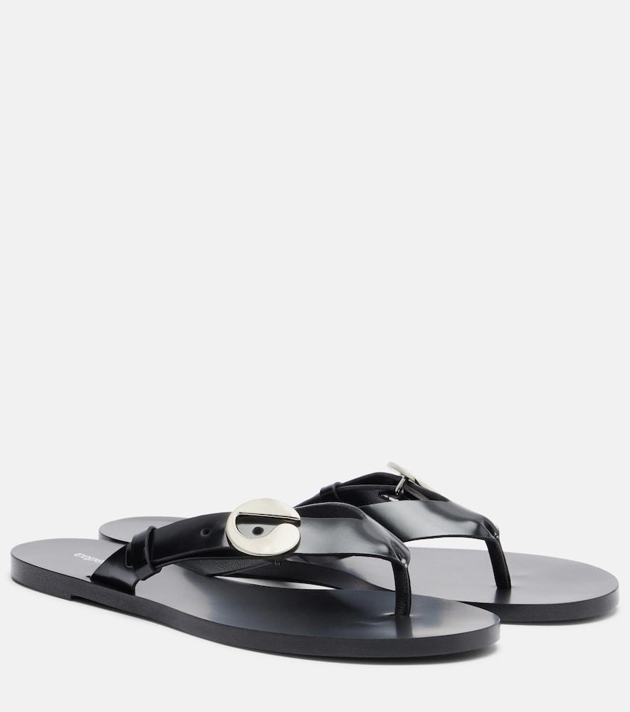 coperni logo leather thong sandals