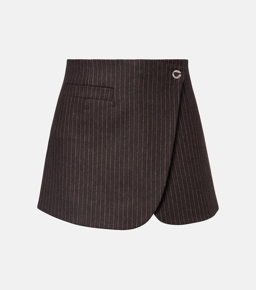 coperni pinstripe wrap skirt