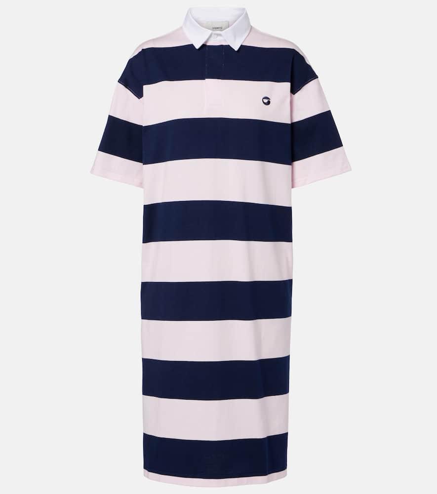 coperni striped cotton polo dress