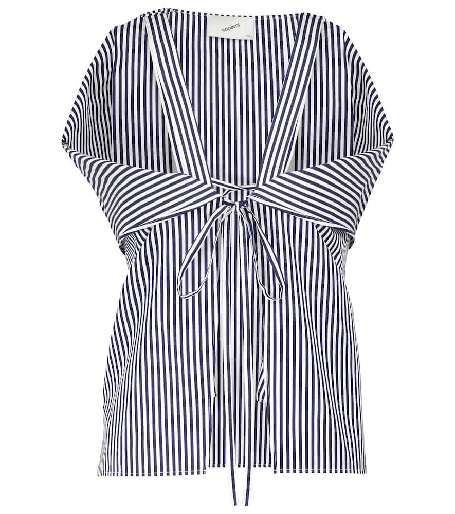 coperni striped cotton poplin top