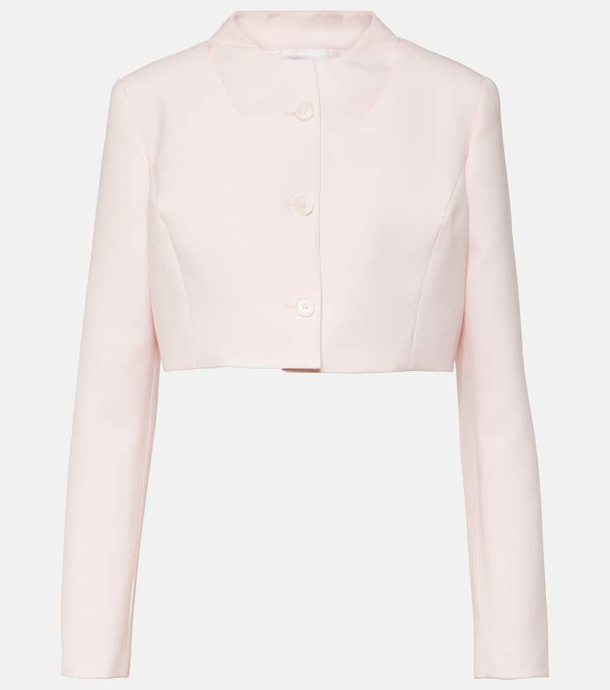 coperni trompe l'oeil cropped virgin wool jacket