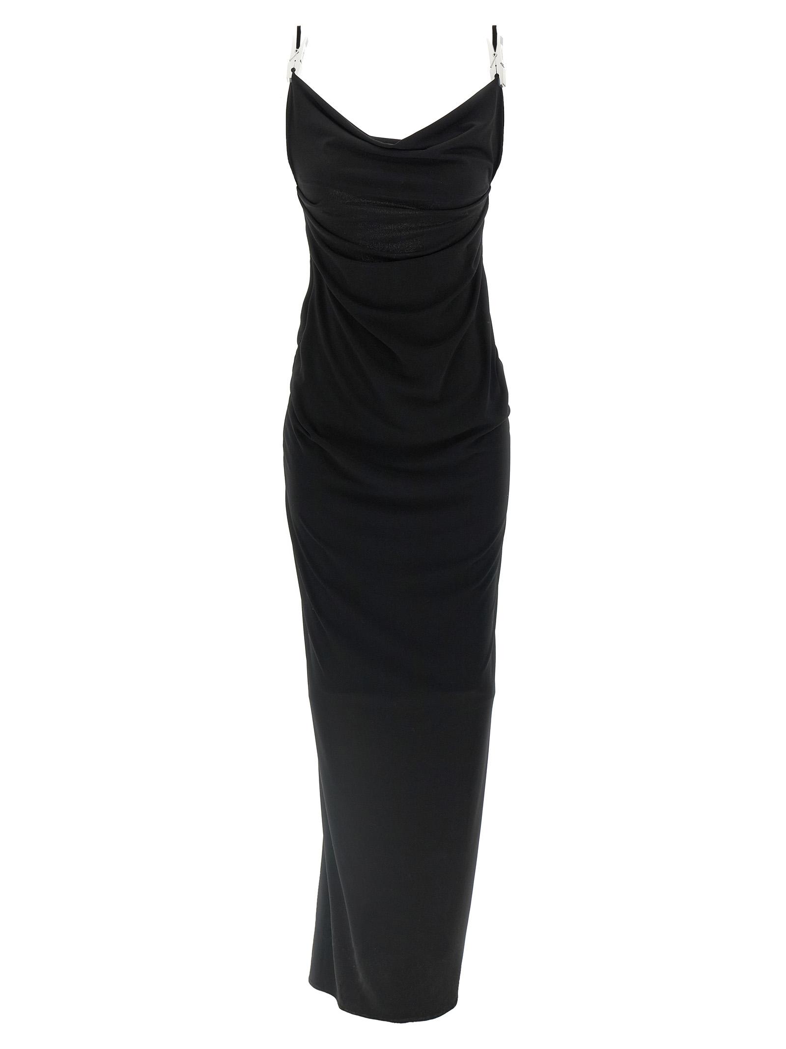 coperni washing clip gala dress black polyester - women