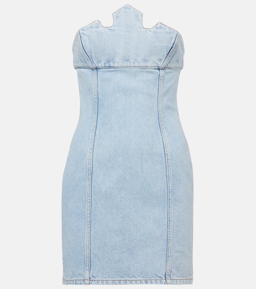 coperni x disney denim bustier dress