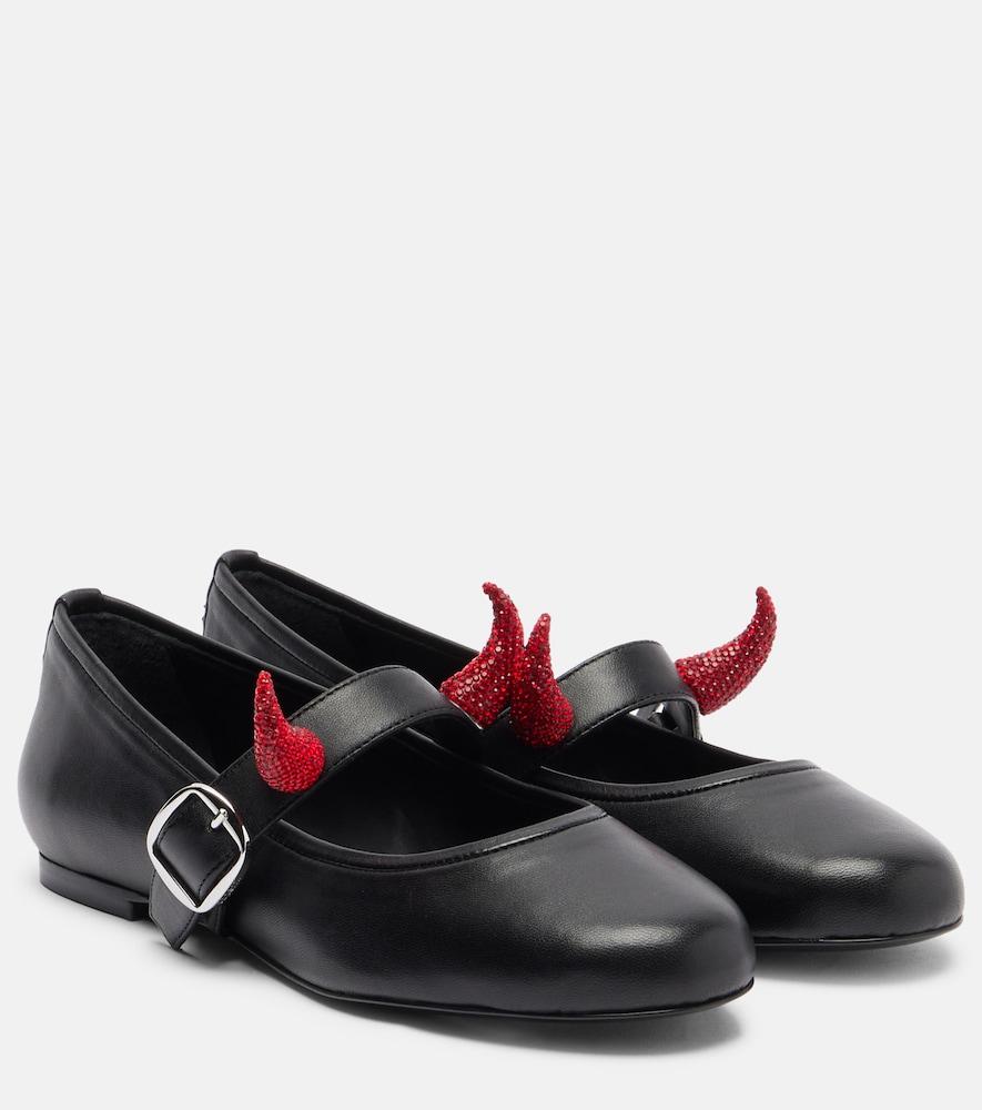 coperni x disney leather mary jane flats
