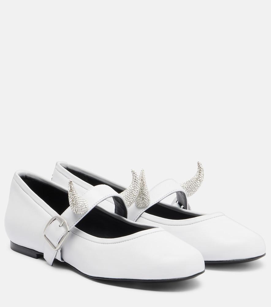 coperni x disney leather mary jane flats