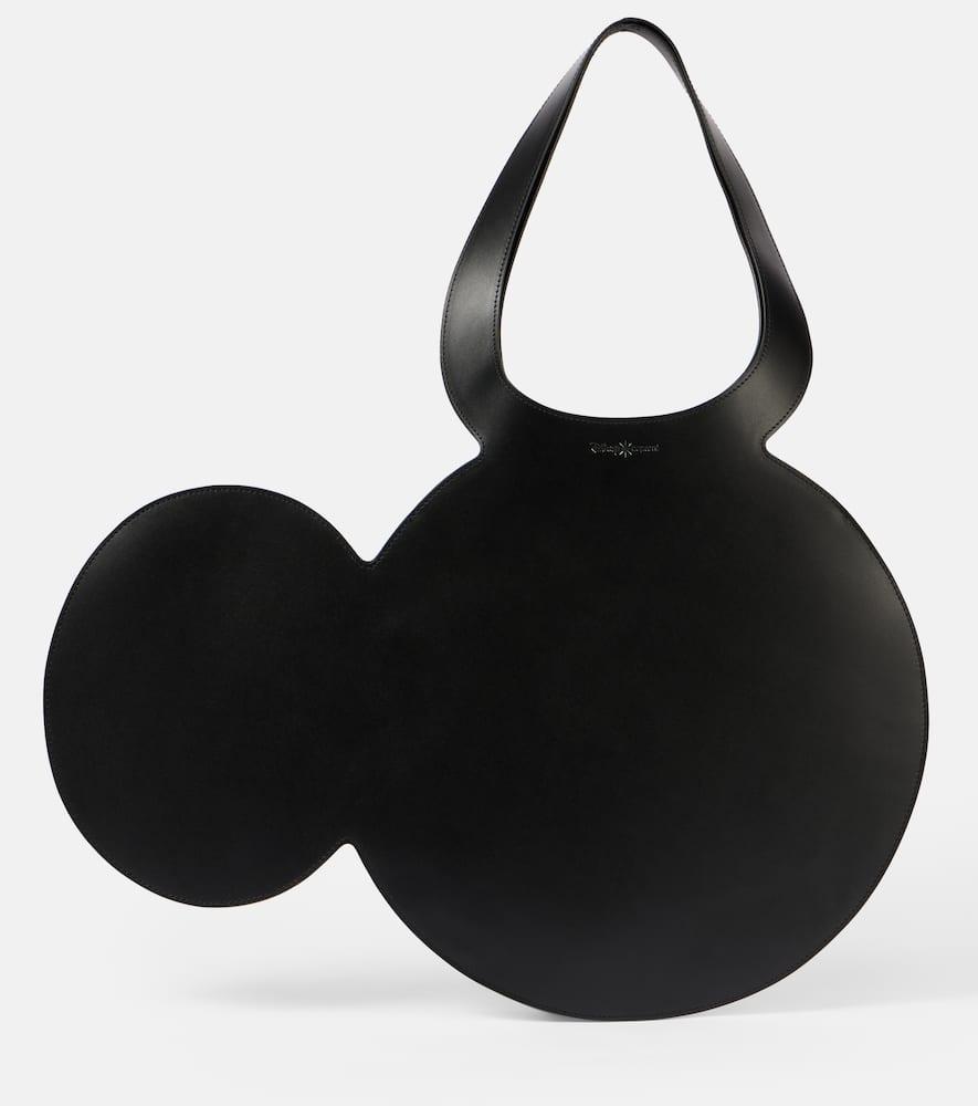 coperni x disney mickey heart leather tote bag