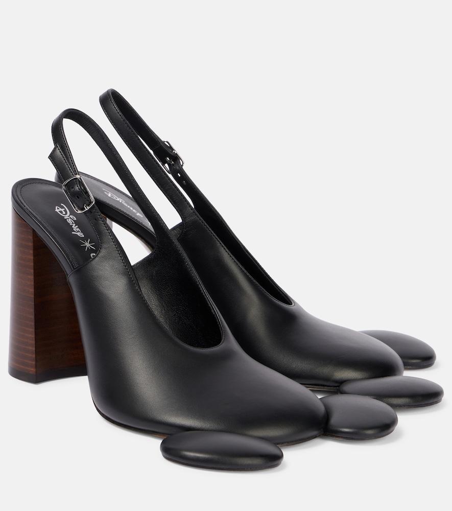 coperni x disney mickey leather slingback pumps