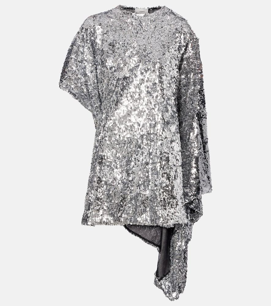 coperni zero waste draped sequined minidress