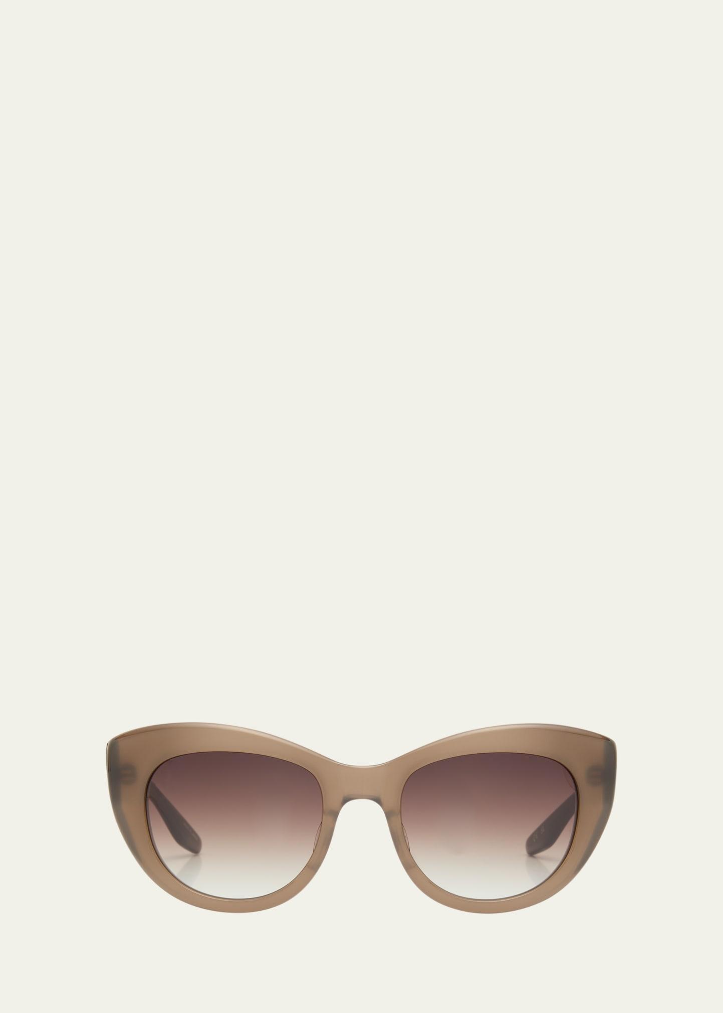 coquette gradient brown acetate cat-eye sunglasses