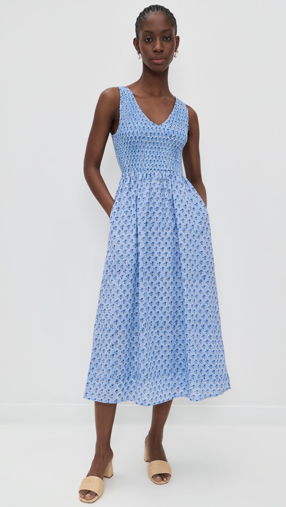 cora dress in atlantic daisy