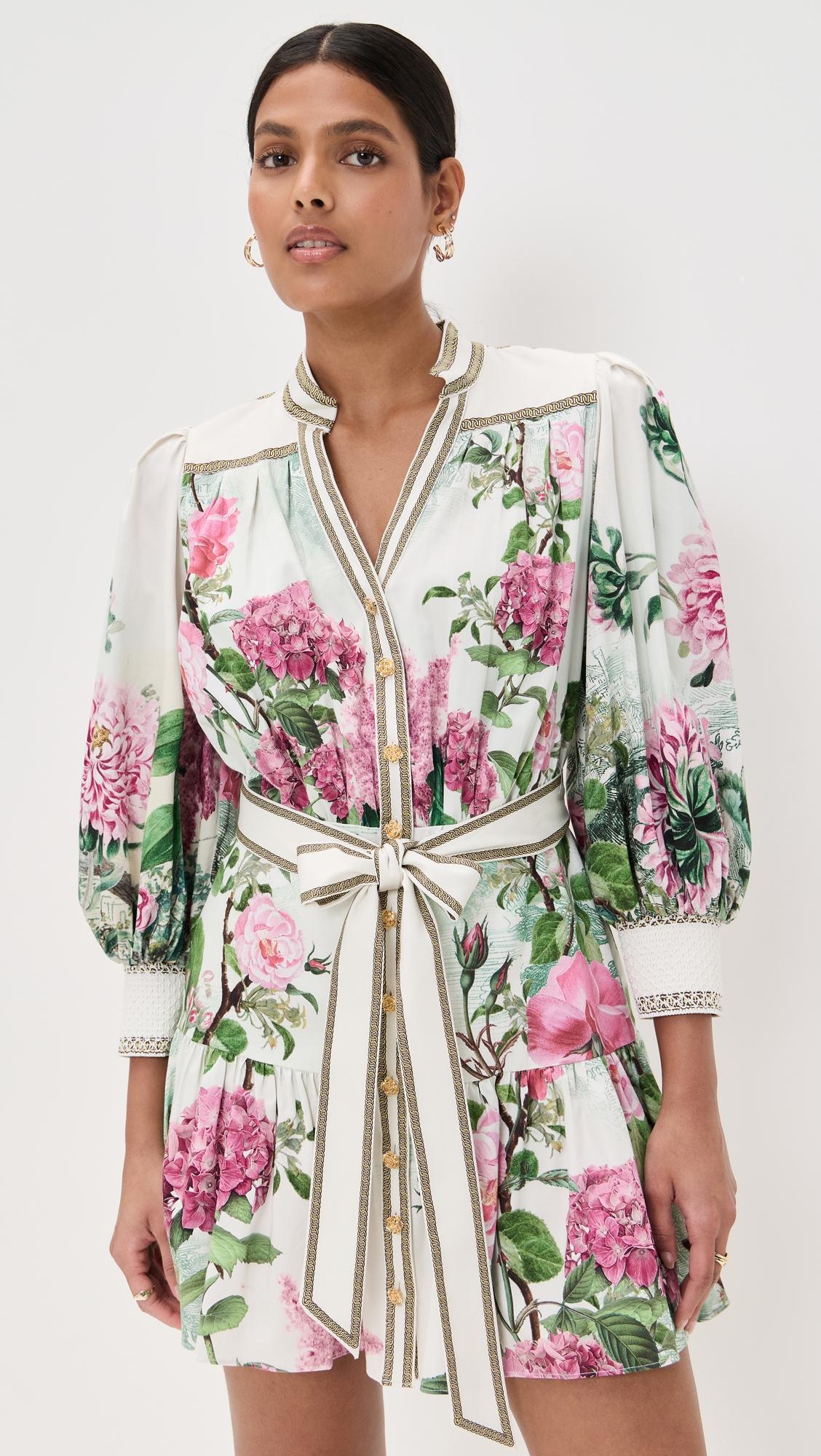 cora voluminous tiered mini shirt dress