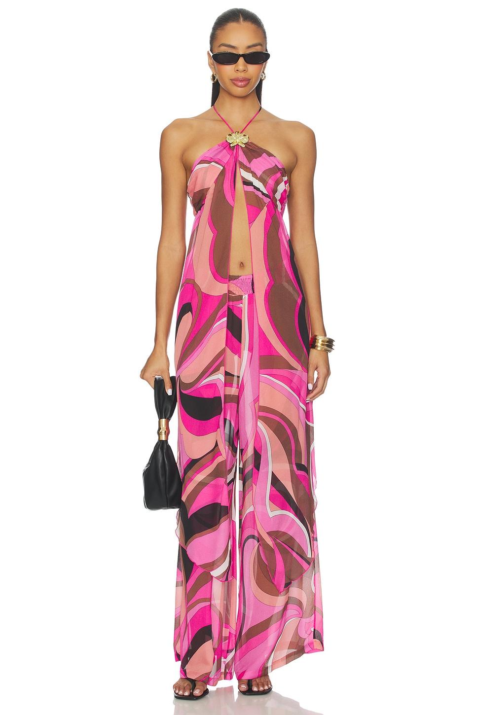 coral lobster drape top