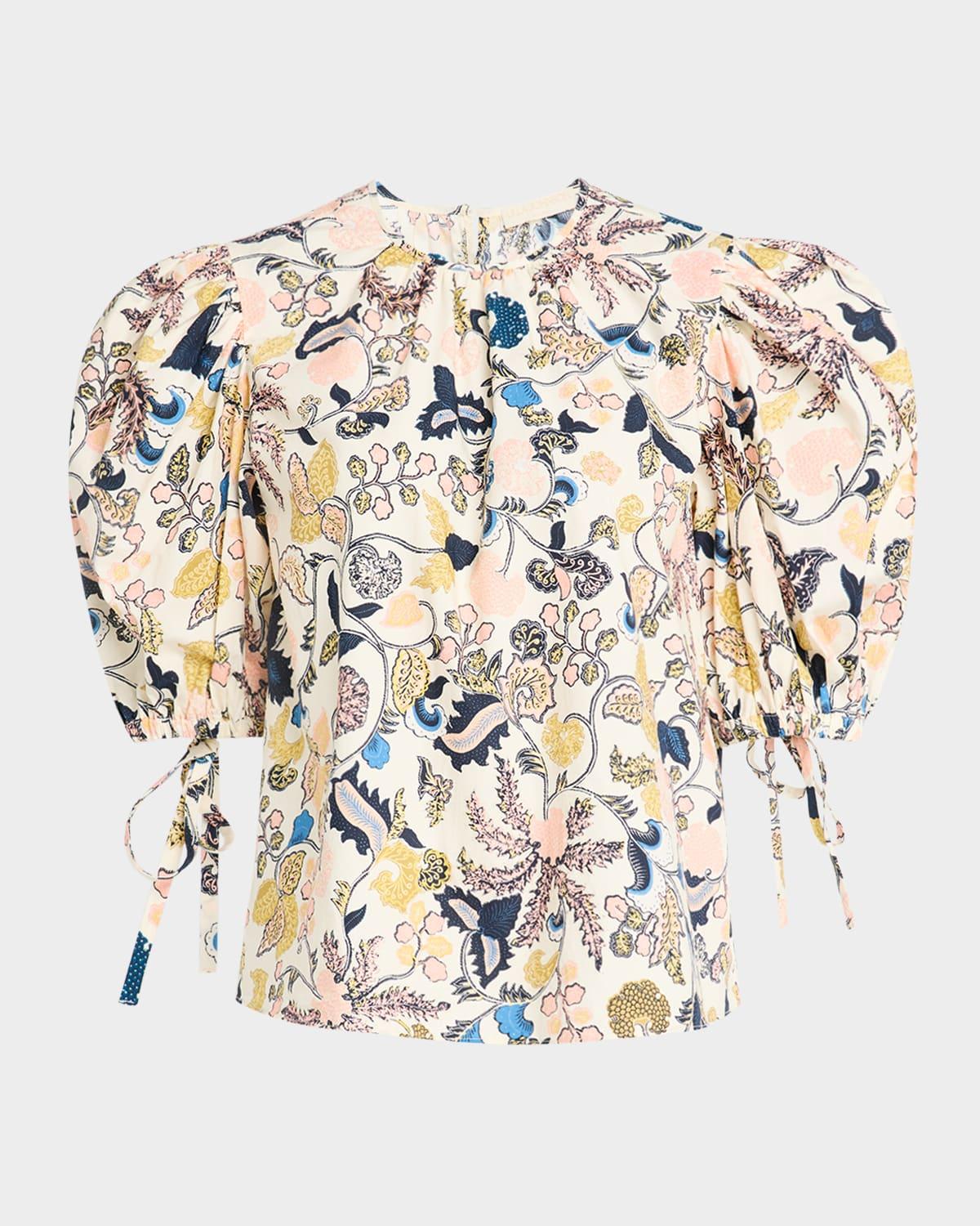 coralie puff-sleeve blouse