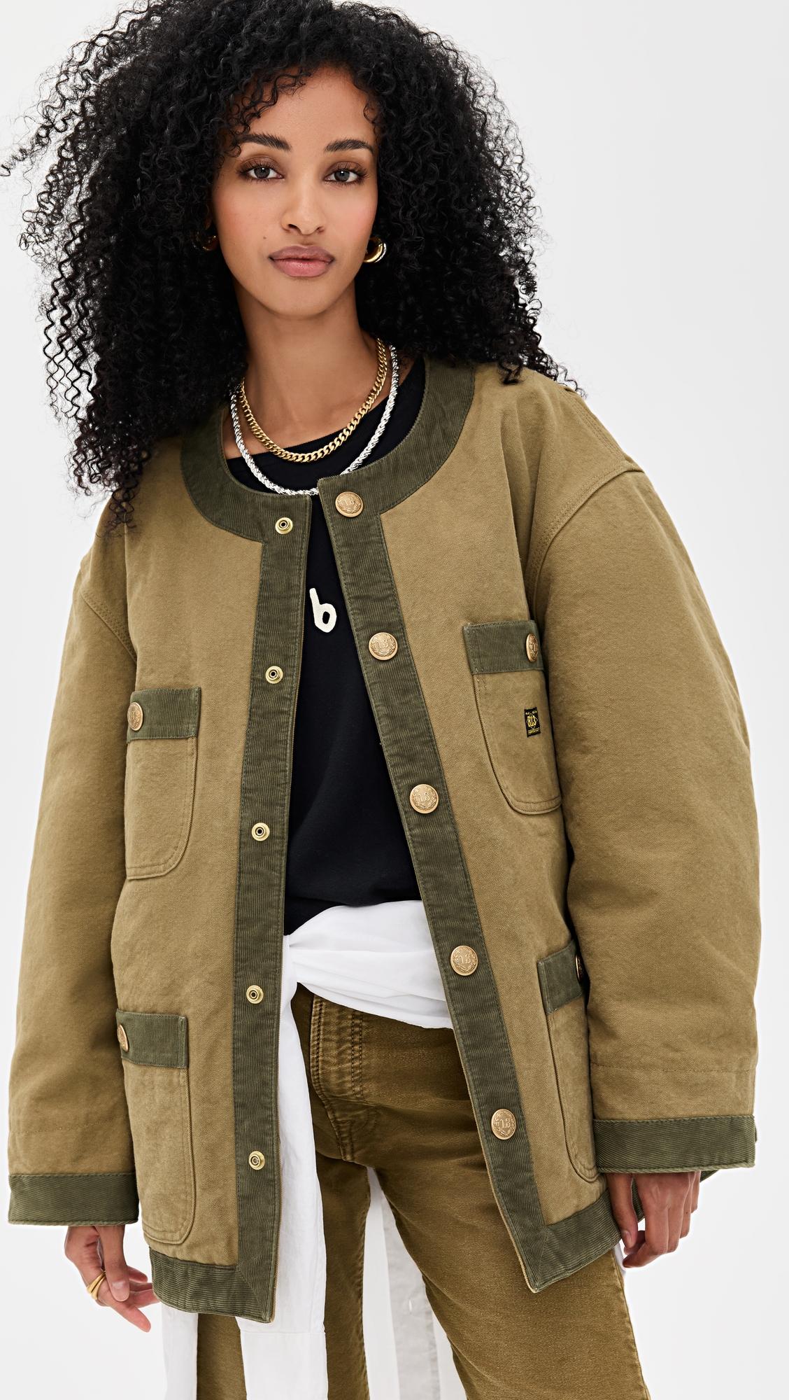 cord trimmed barn jacket