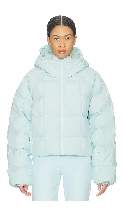 cordova oza ski jacket in baby blue.