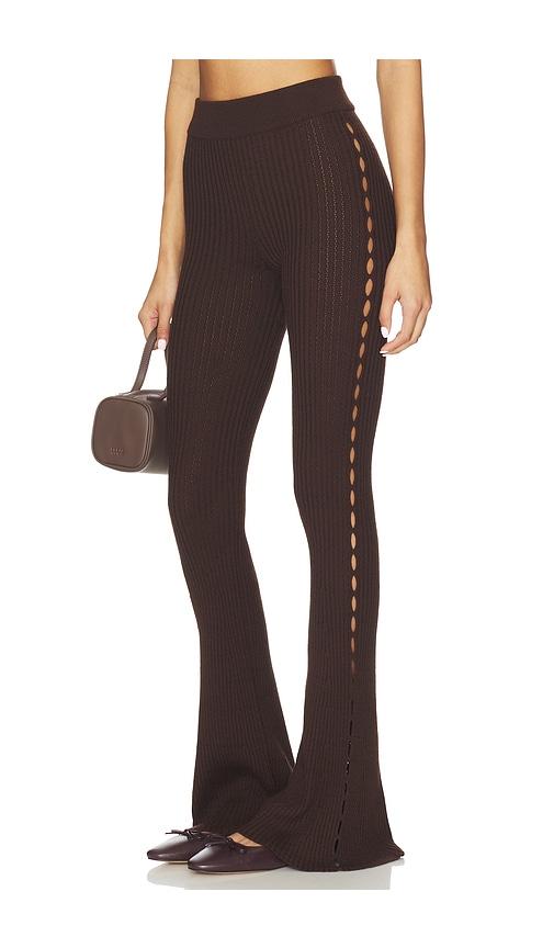 cordova savoie knit pant in chocolate.