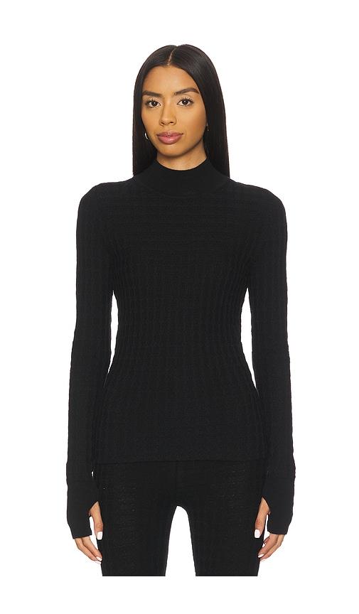 cordova soleil baselayer top in black.
