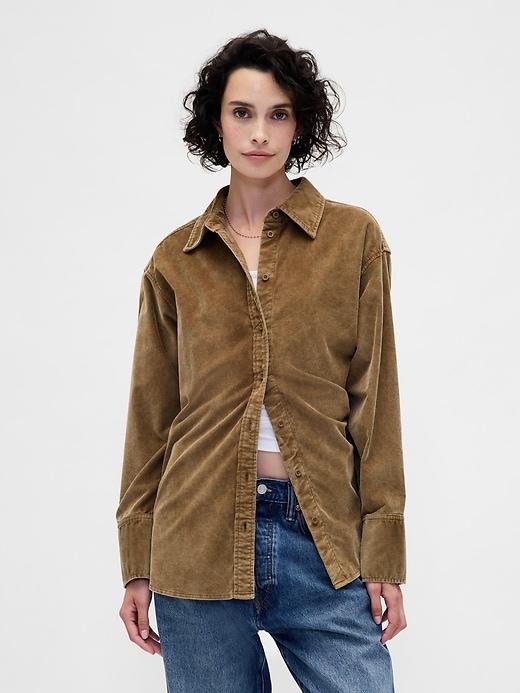 corduroy big shirt