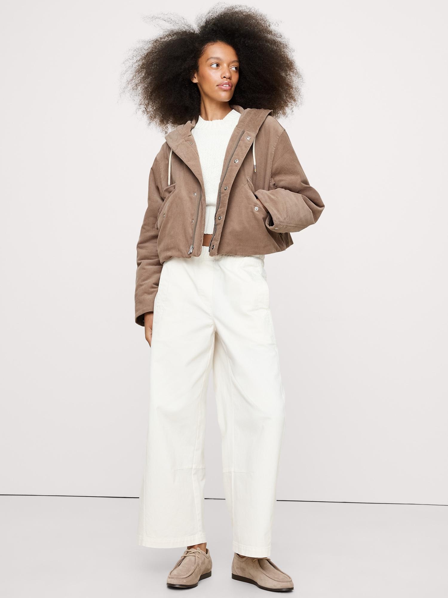 corduroy insulated bomber jacket