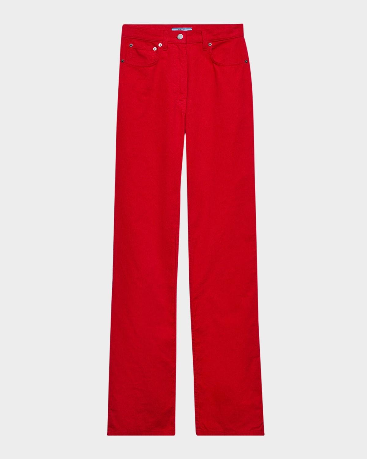 corduroy low-rise pants