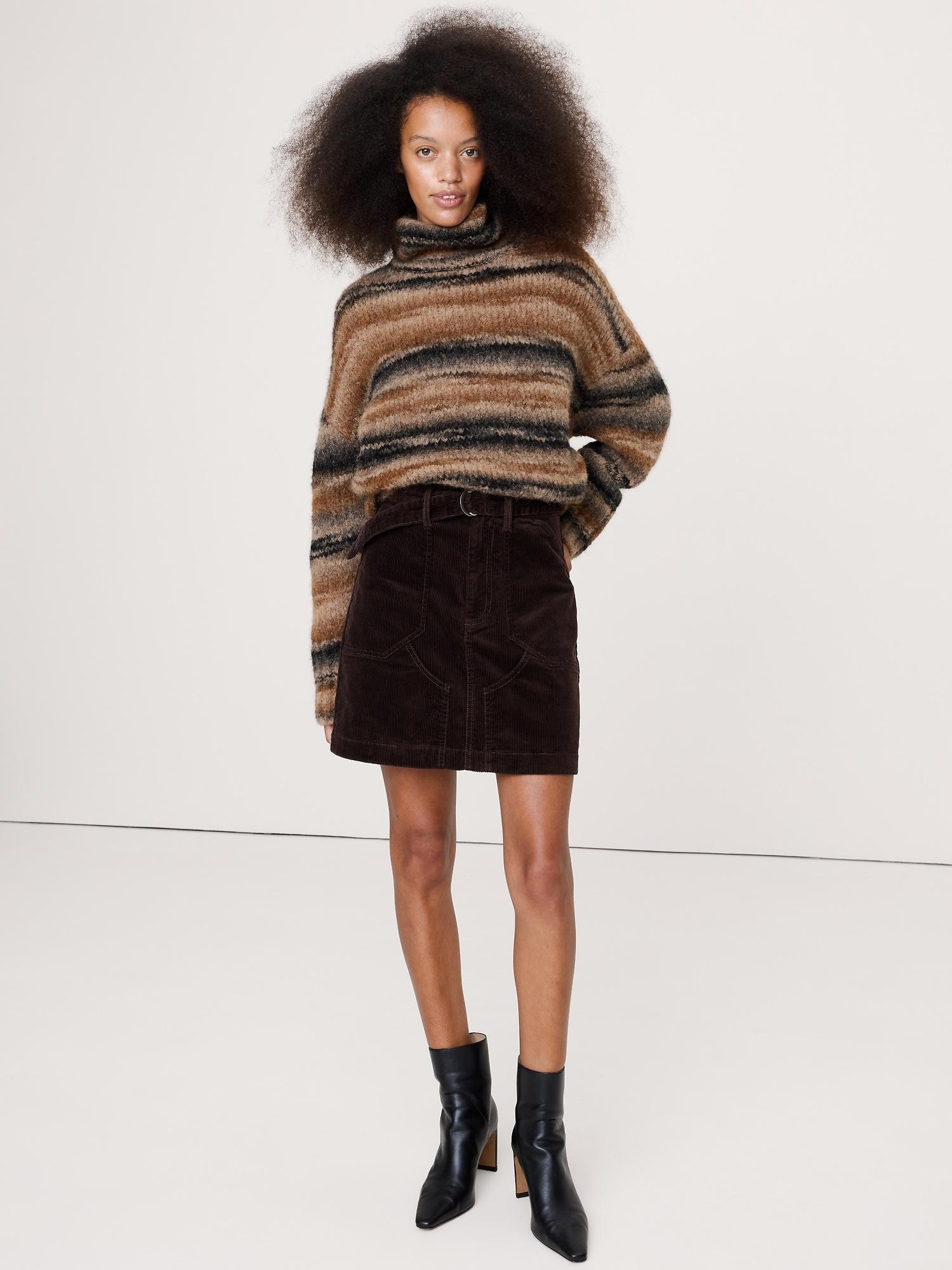 corduroy mini skirt