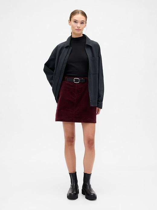 corduroy mini skirt