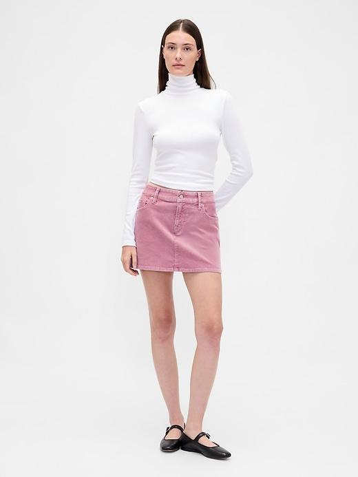 corduroy mini skirt