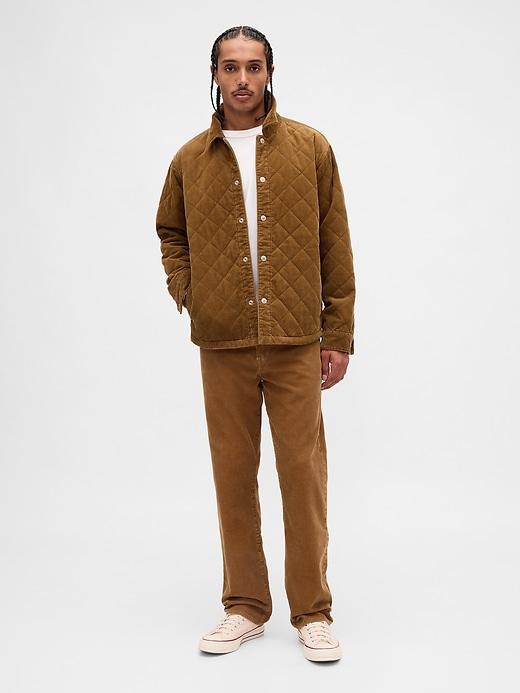 corduroy relaxed straight pants