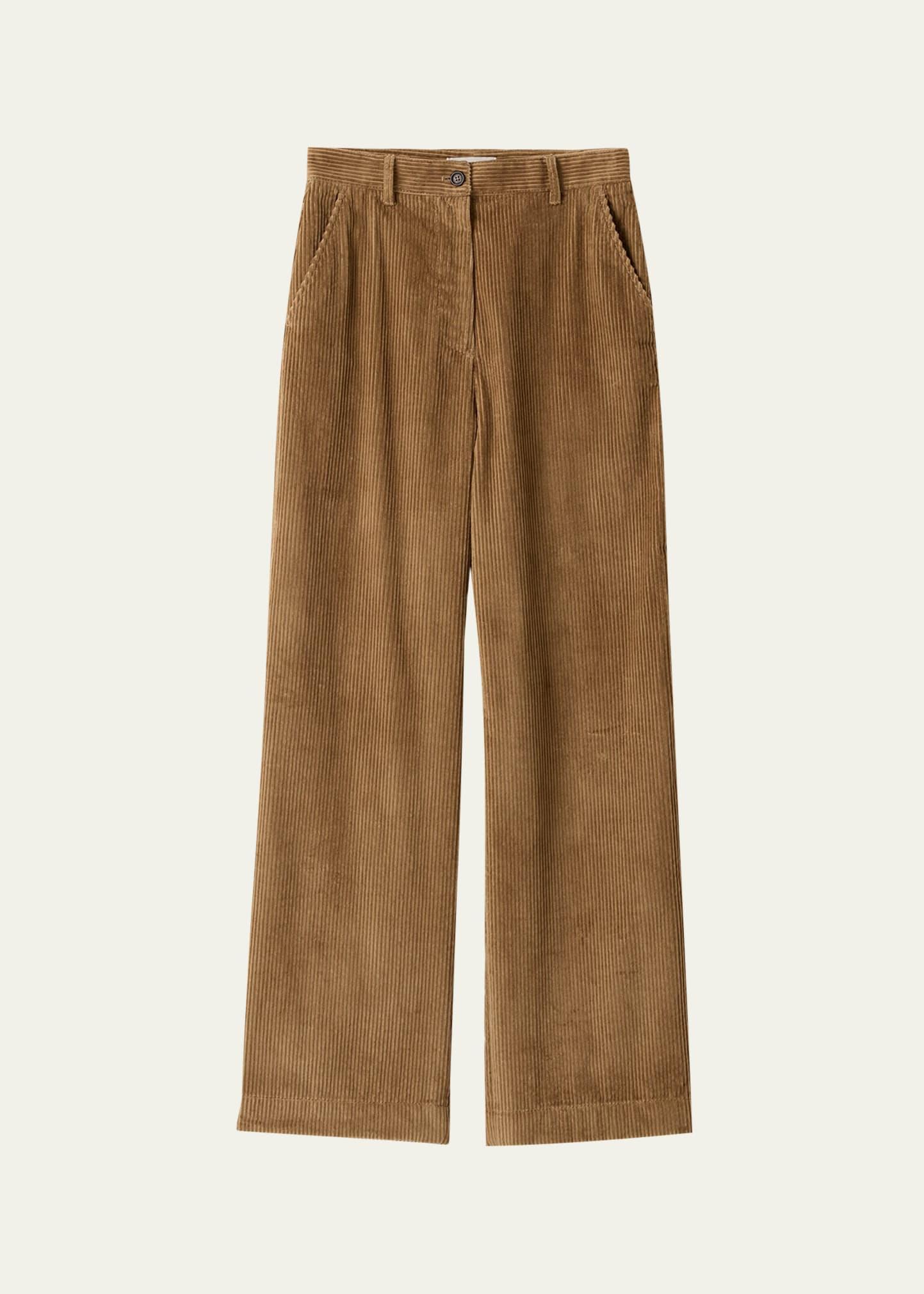 corduroy wide-leg pants