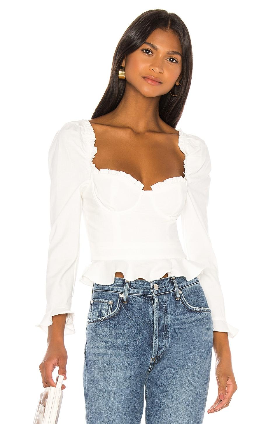 corie top in white