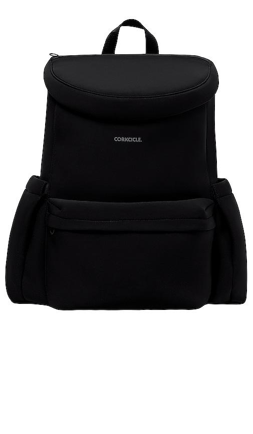 corkcicle lotus backpack cooler in black.