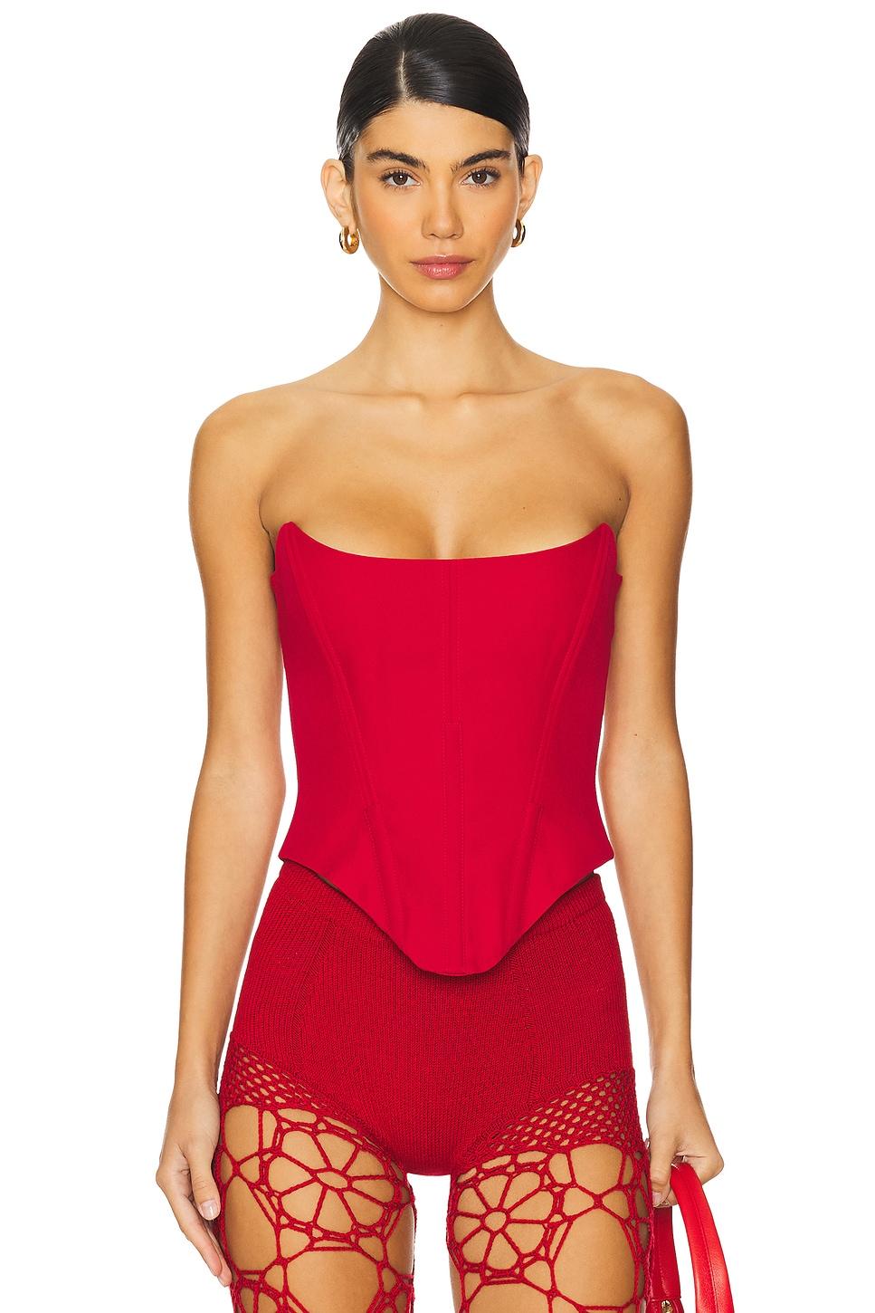 corset with bonning details