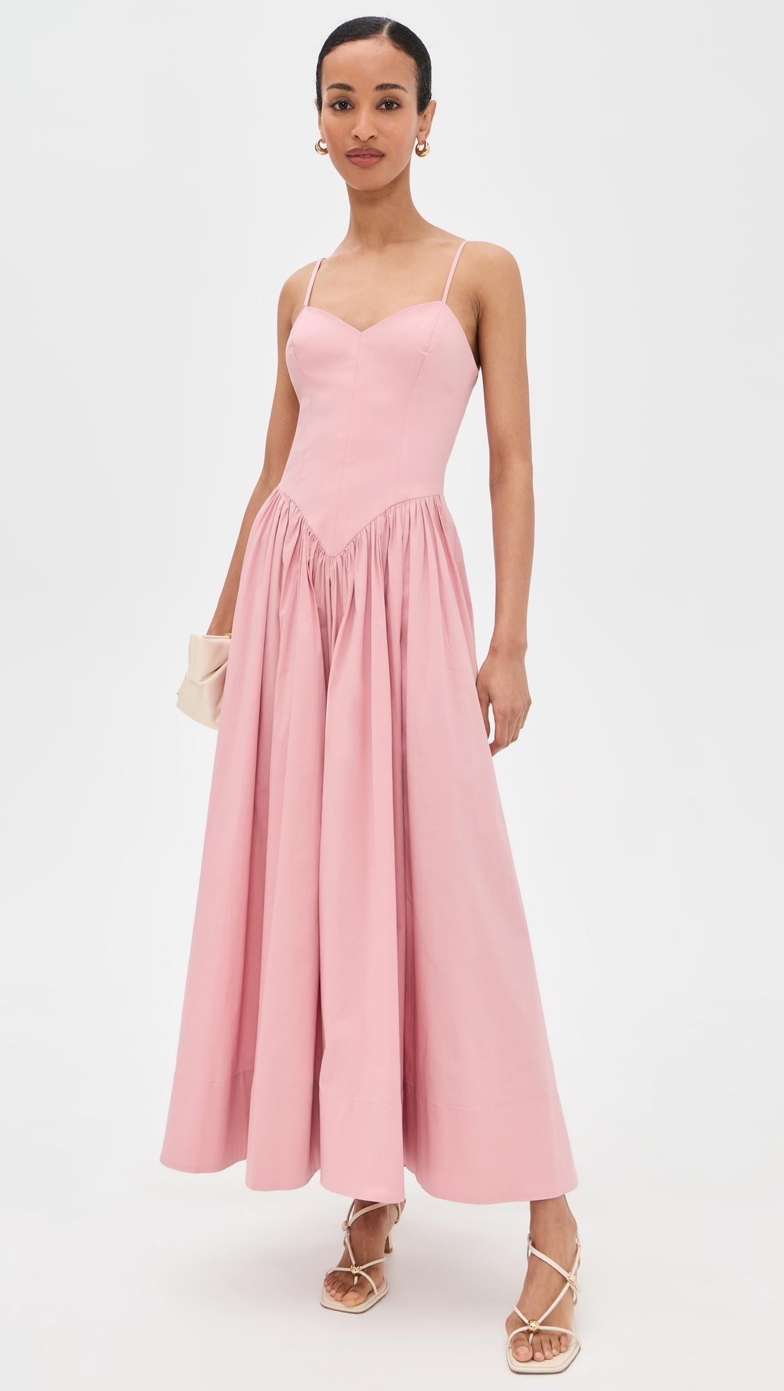 corseted maxi dress