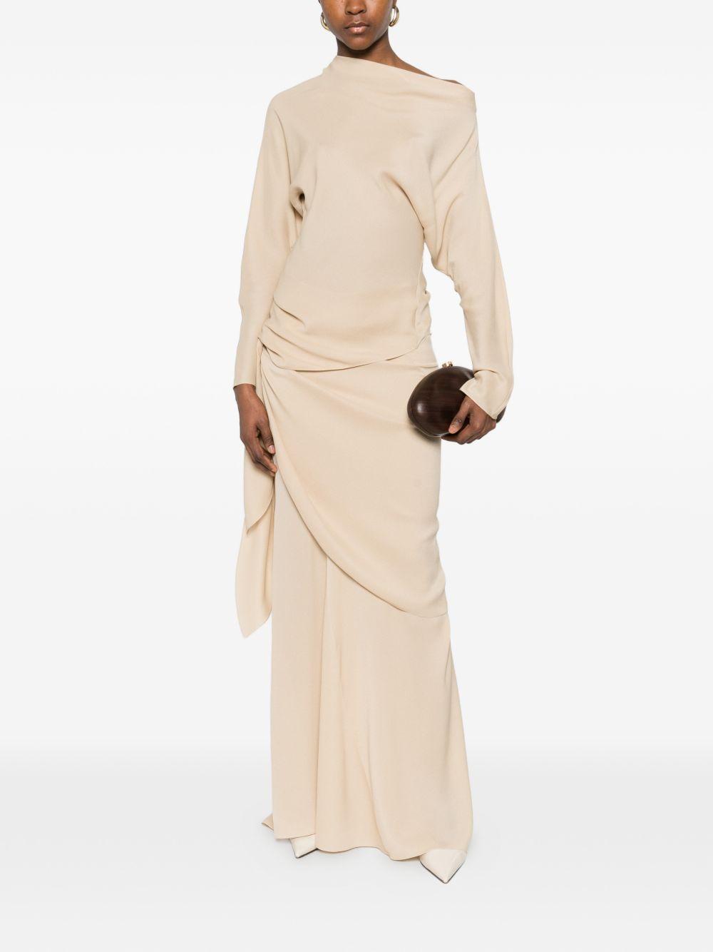 cortana top beige silk - women