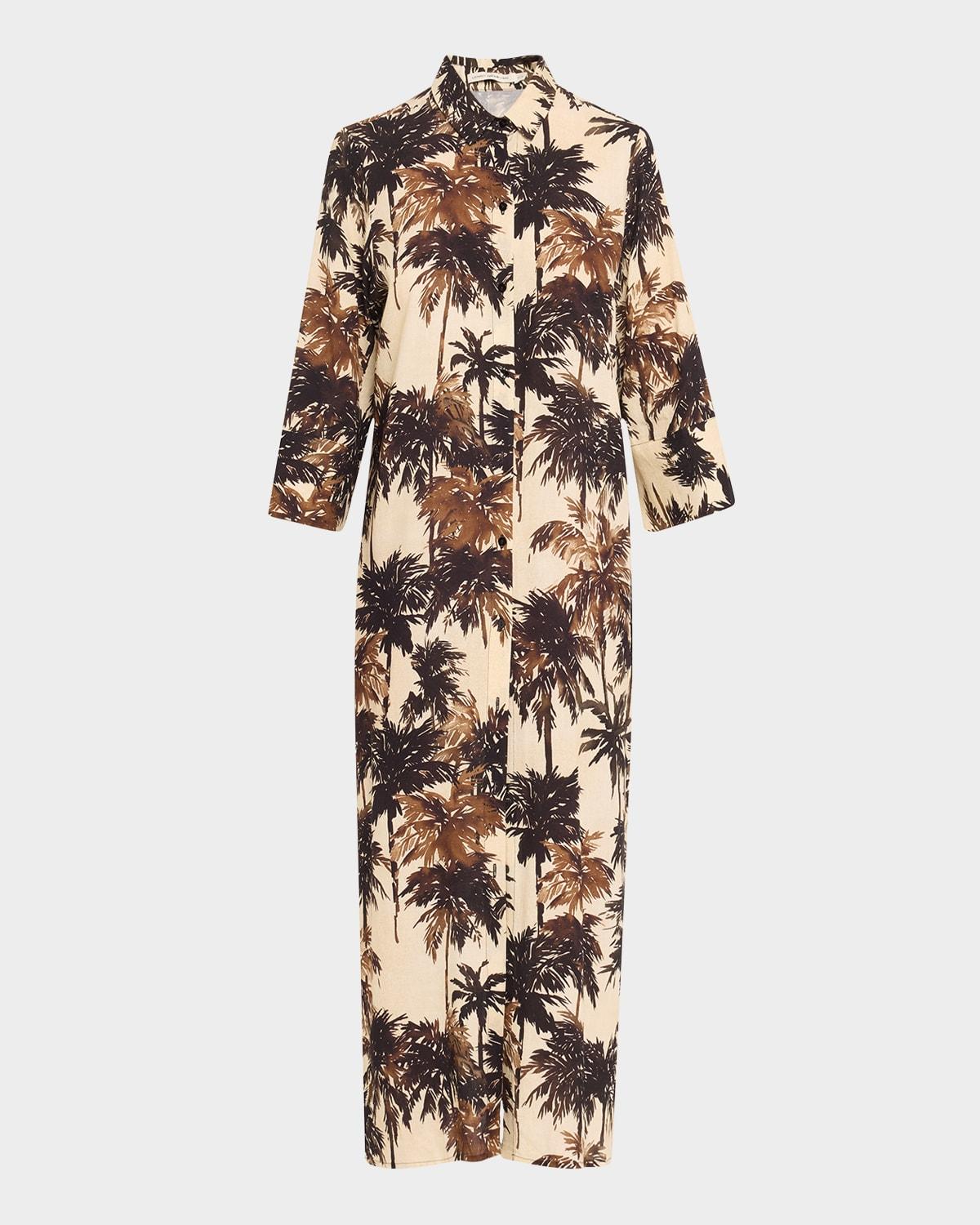 corumbau button-front maxi shirtdress
