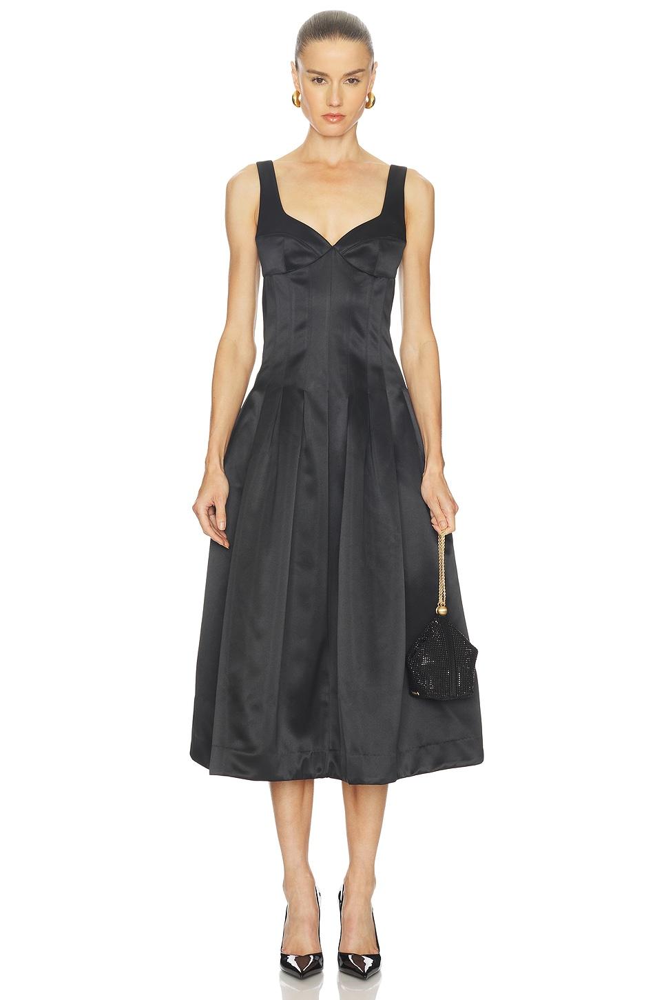 cory corset waist midi dress