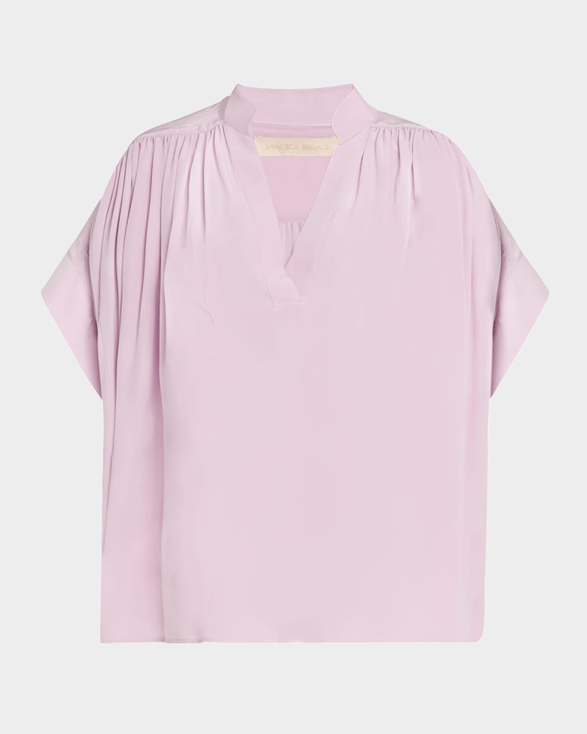 cory ruched silk top