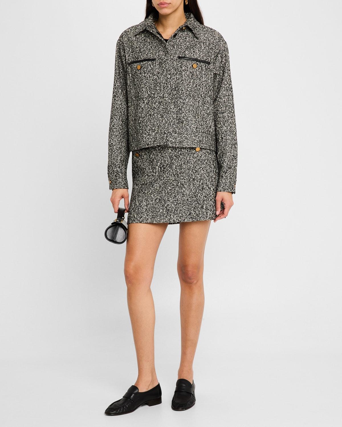 cosa boucle mini skirt