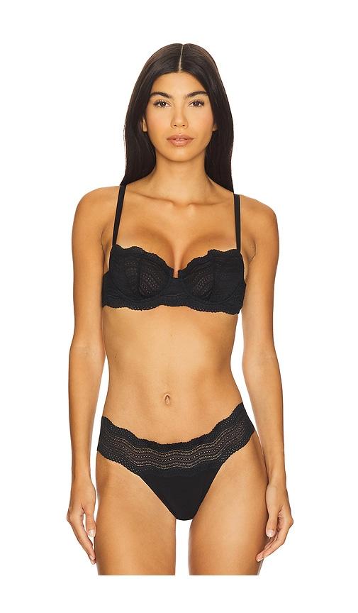 cosabella dolce balconette bra in black.
