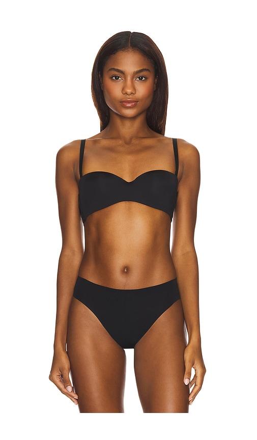 cosabella evolution strapless bra in black.