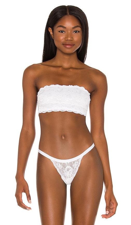 cosabella flirtie bandeau bra in white.