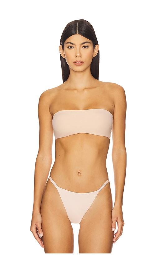 cosabella free cut bandeau bra in nude.