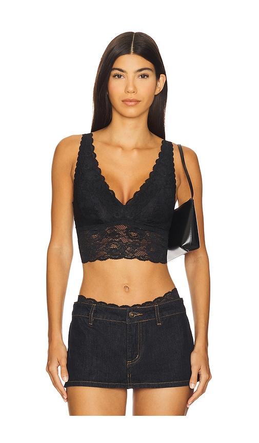 cosabella never say never longline bralette in black.