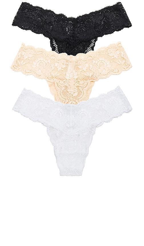 cosabella never say never thong pack in black.