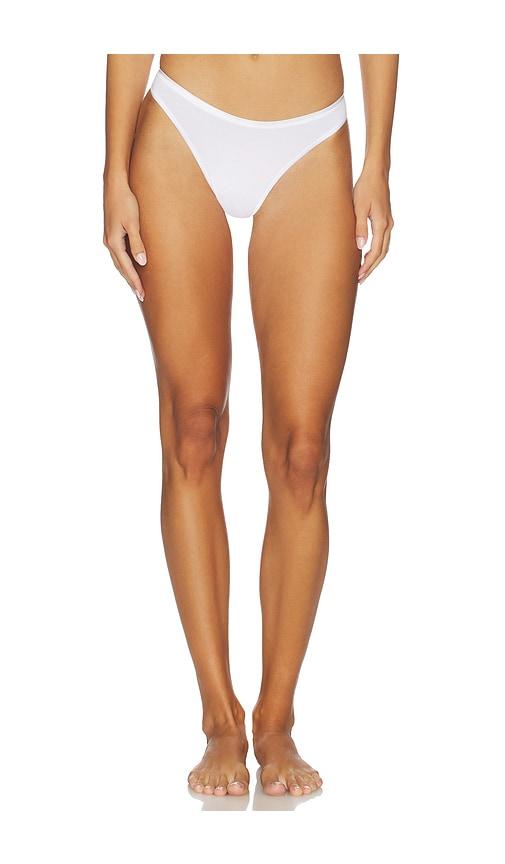 cosabella talco low rise thong in white.