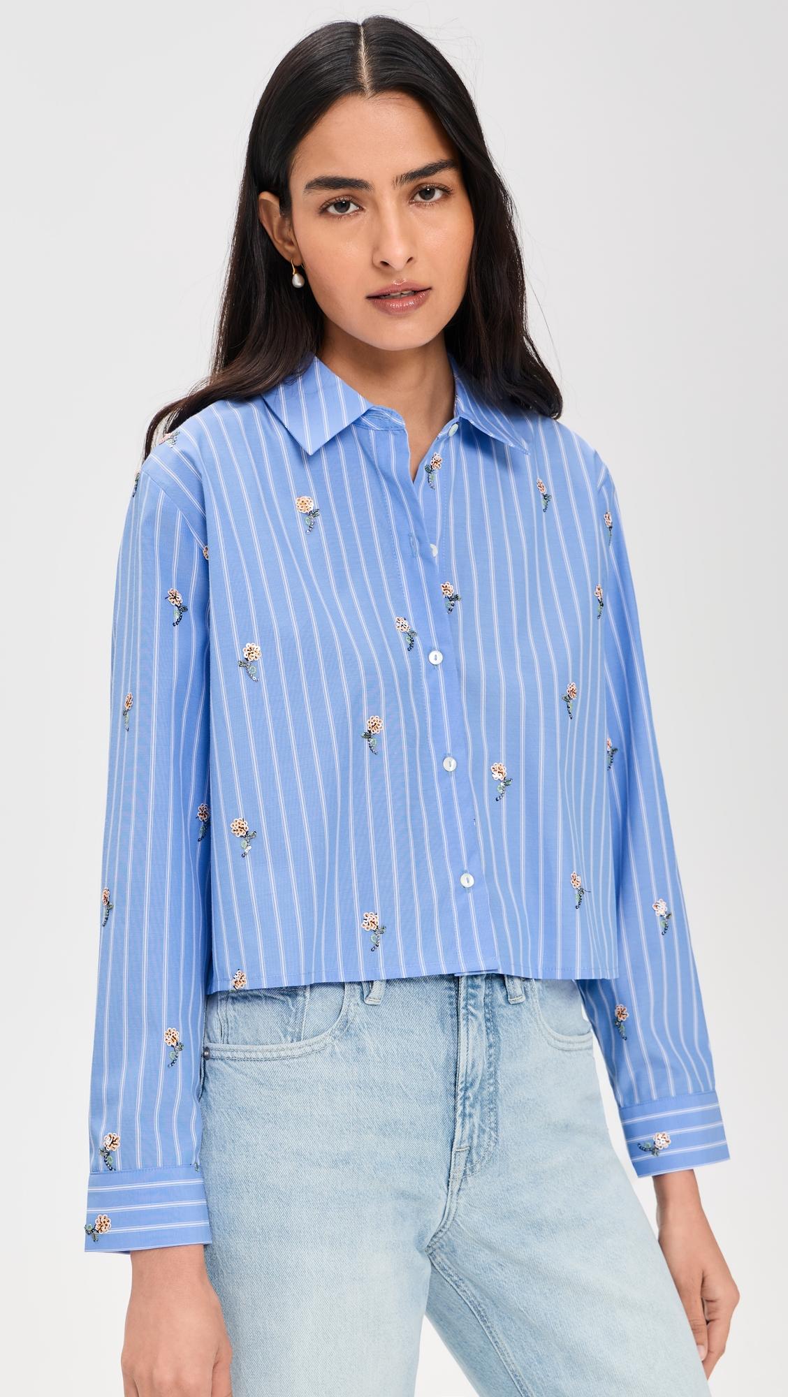 cosette crop high low shirt